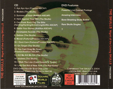 The Skulls (3) : Night Of The Living Skulls (CD, Album, Comp + DVD-V)