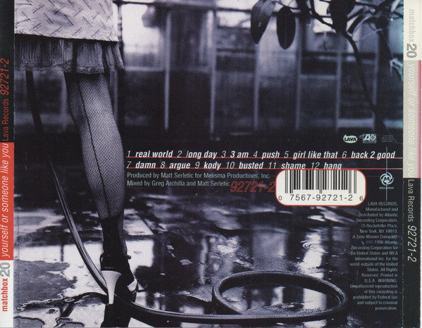 Matchbox 20* : Yourself Or Someone Like You (CD, Album, RE, WEA)