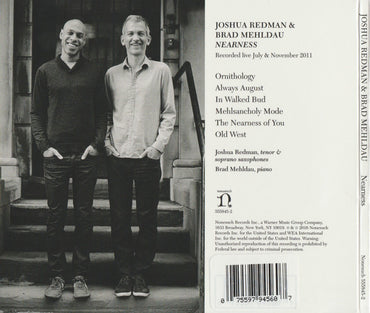 Joshua Redman & Brad Mehldau : Nearness (CD, Album, Dig)