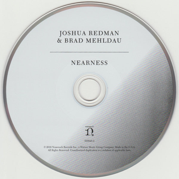 Joshua Redman & Brad Mehldau : Nearness (CD, Album, Dig)