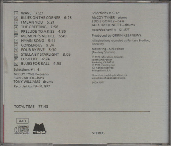 McCoy Tyner : Supertrios (CD, Album, RE)