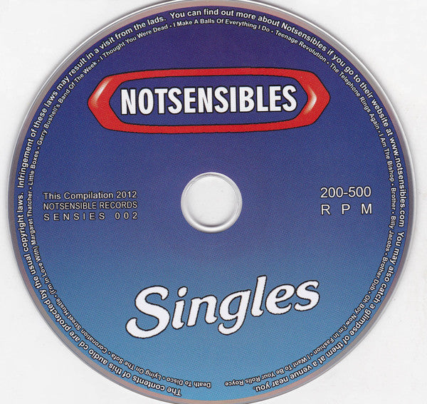Notsensibles : Singles Remasters (CD, Comp)