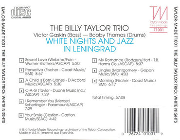 Billy Taylor Trio : White Nights & Jazz In Leningrad (CD, Album)