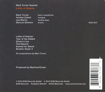 Mark Turner Quartet : Lathe Of Heaven (CD, Album)