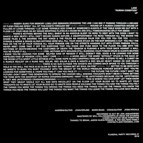 Lace (25) : Human Condition (LP, Album, Ltd)