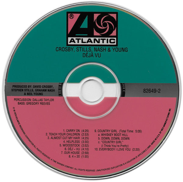 Crosby, Stills, Nash & Young : Déjà Vu (CD, Album, RM, RP)