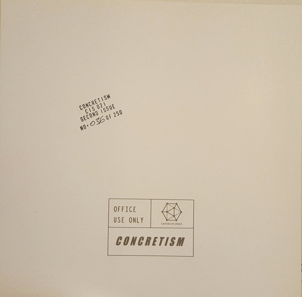Concretism : For Concrete And Country (LP, Album, Ltd, Num, RP, Tur)