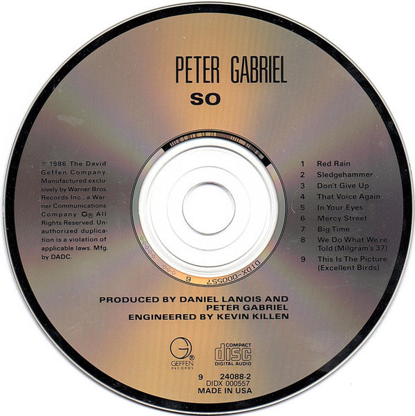 Peter Gabriel : So (CD, Album, RP, No )