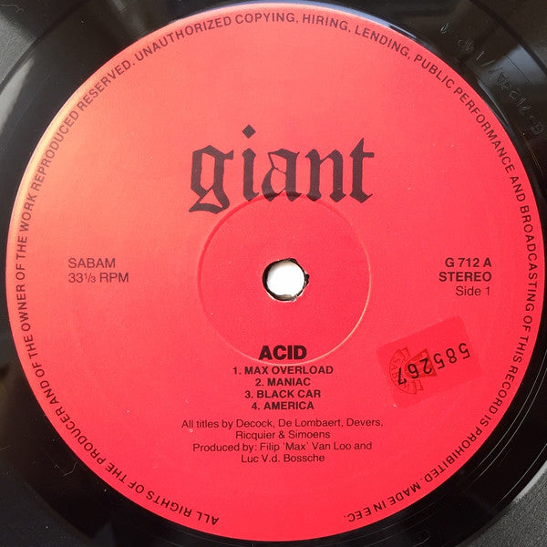 Acid : Maniac (LP, Album)