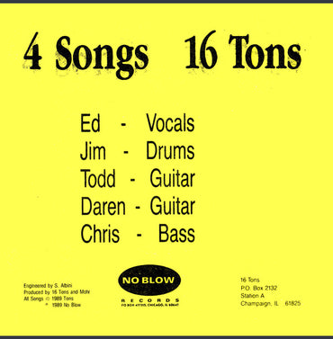 Sixteen Tons : 4 Songs 16 Tons (7")
