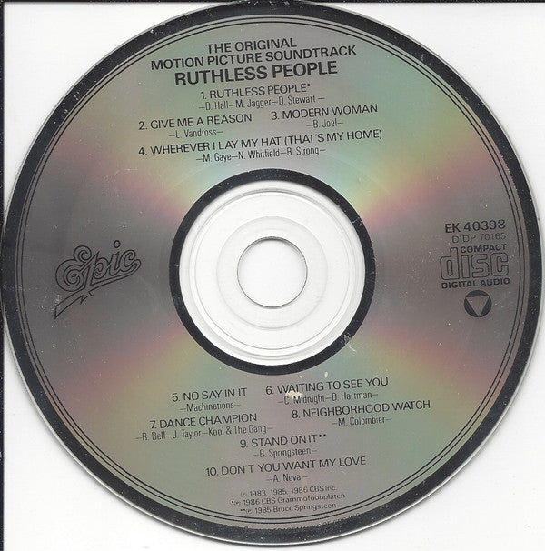Various : Ruthless People (The Original Motion Picture Soundtrack) (CD, Comp)