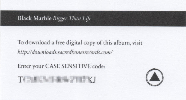 Black Marble : Bigger Than Life (LP, Album, Ltd, Red)