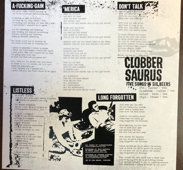 Clobbersaurus : Spontaneous Combustion (LP, Album, Yel)