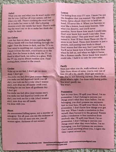 The Meltaways : The Meltaways (Cass, EP, Ltd)