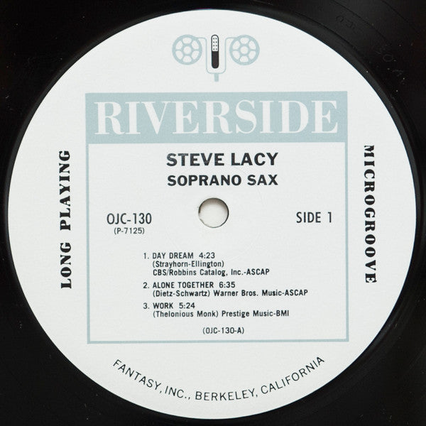 Steve Lacy : Soprano Sax (LP, Album, RE)