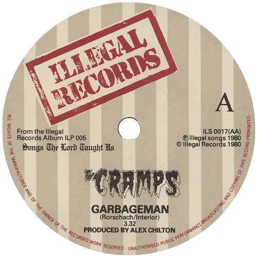 The Cramps : Fever / Garbageman (7", Single, RE)