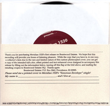Meridian 1520 : The Sonorous Envelope / Hypercube (7", Advance, Single)
