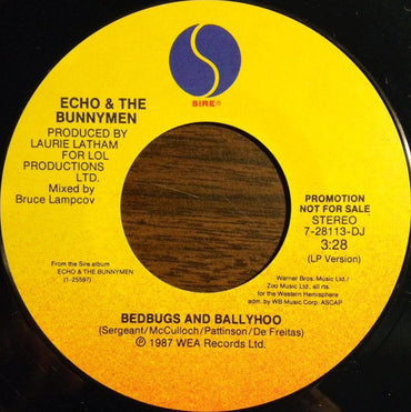 Echo & The Bunnymen : Bedbugs And Ballyhoo (7", Single, Promo)