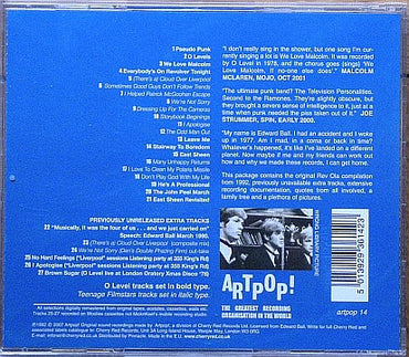 O Level* Inc. Teenage Filmstars : 1977-1980: A Day In The Life Of Gilbert And George (CD, Comp, RE)