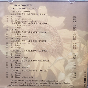 Georges Armand, André Saint-Clivier, Albert Calvayrac, André Bernes, Michel Sanvoisin, Orchestre De Chambre De Toulouse, Louis Auriacombe : Vivaldi Favorites (CD, Comp)