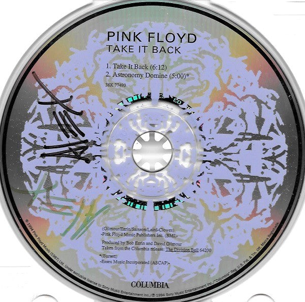 Pink Floyd : Take It Back (CD, Single)