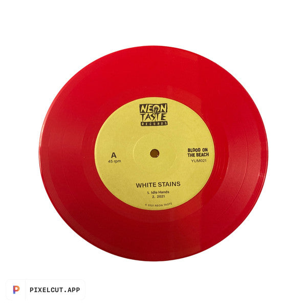 White Stains (5) : Blood On The Beach (7", Red)