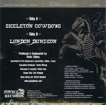 Ghoultown : Skeleton Cowboys (7", Single, Ltd, Num)