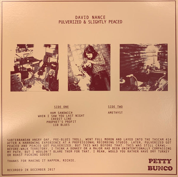 David Nance : Pulverized And Slightly Peaced (LP)