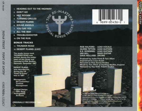 Judas Priest : Point Of Entry (CD, Album, RE, RM)