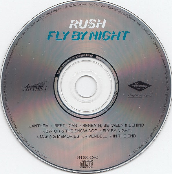 Rush : Fly By Night (CD, Album, RE, RM)
