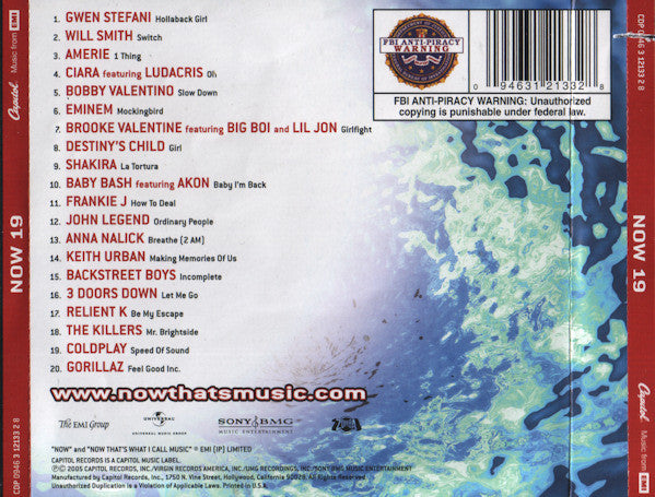 Various : Now That's What I Call Music! 19 (CD, Comp)