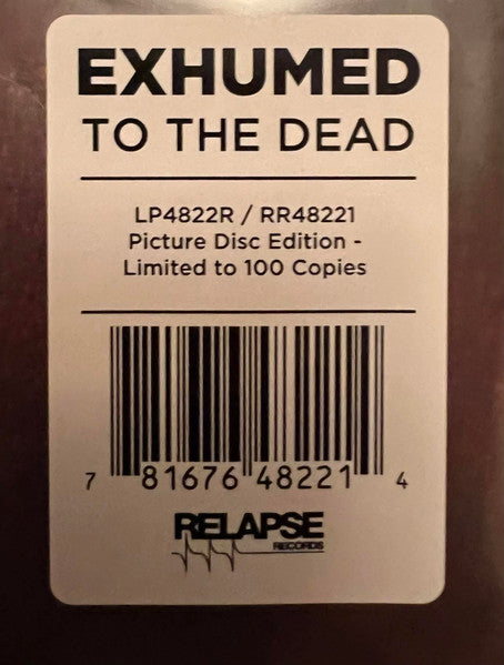 Exhumed : To The Dead (LP, Album, Dlx, Ltd, Pic, Mas)