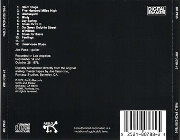 Joe Pass : Virtuoso #2 (CD, Album, RE, RM)