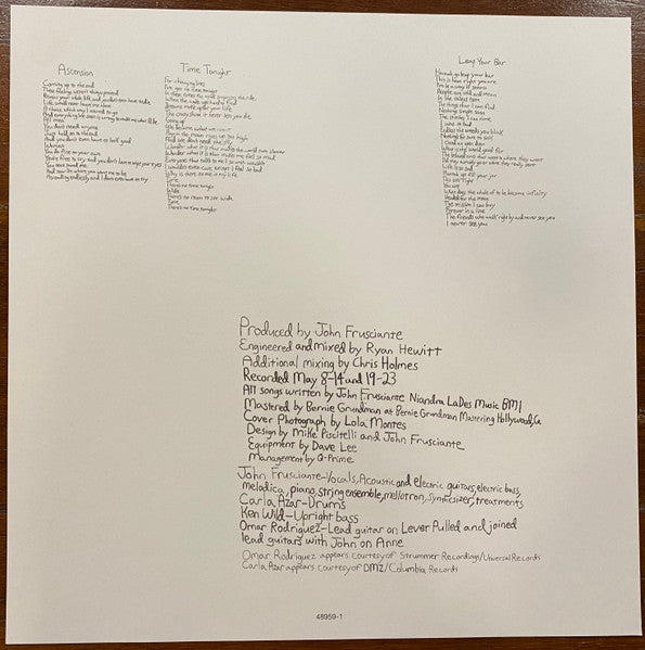 John Frusciante : Curtains (LP, Album, RP)