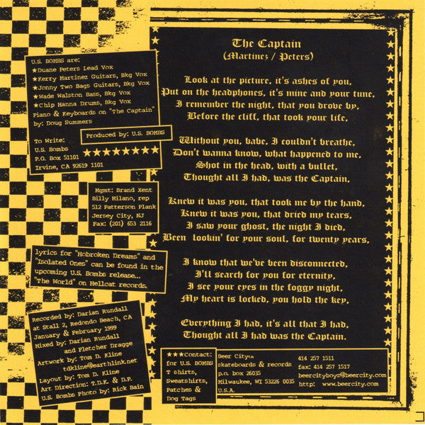 U.S. Bombs : Hobroken Dreams (7")