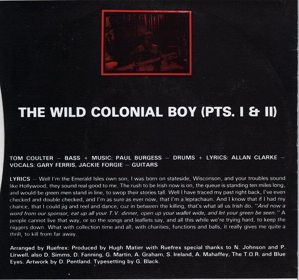 Ruefrex : The Wild Colonial Boy (7", Single)
