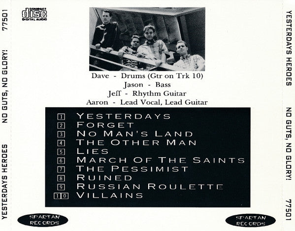 Yesterdays Heroes : No Guts, No Glory! (CD, Album)