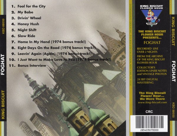 Foghat : King Biscuit (CD, Album, Club)