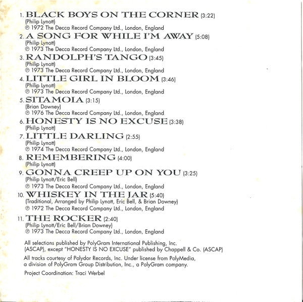 Thin Lizzy Featuring Eric Bell (2) And Gary Moore : Remembering Part 1 (CD, Comp, RE)