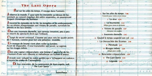 Saint-Preux : The Last Opera (CD, Album)