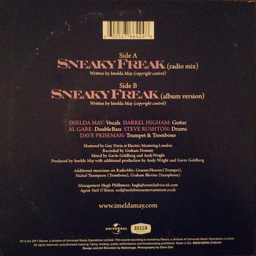 Imelda May : Sneaky Freak (7", Single)