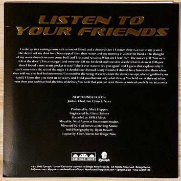 New Found Glory : Listen To Your Friends (7", Single, Whi)