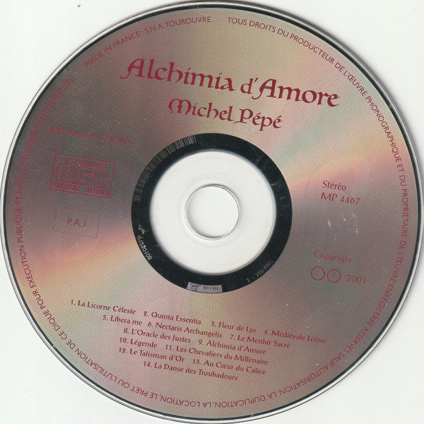 Michel Pépé : Alchimia D'Amore (CD, Album)