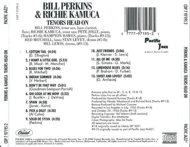 Bill Perkins & Richie Kamuca : Tenors Head-On (CD, Album, Mono, Ltd, RE, RP)
