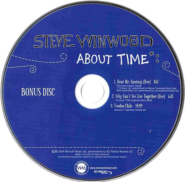 Steve Winwood : About Time (CD, Album + CD, Bon + Ltd)