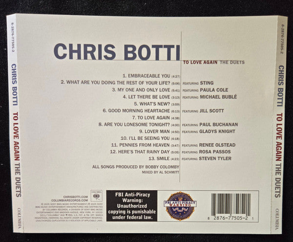 Chris Botti : To Love Again (The Duets) (CD, Album)