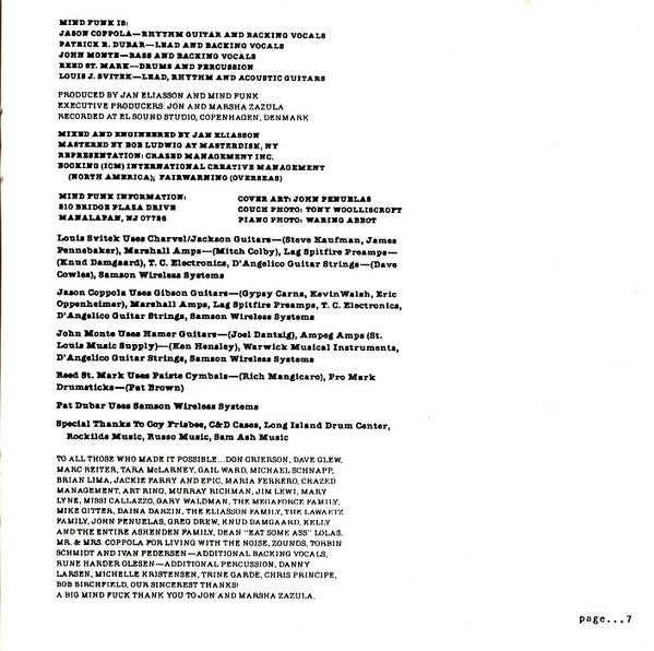 Mind Funk* : Mind Funk (CD, Album)