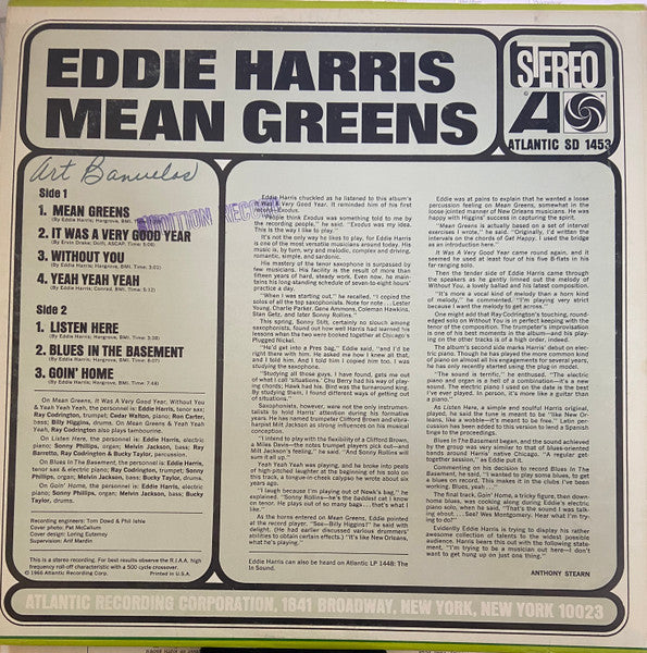 Eddie Harris : Mean Greens (LP, Album)