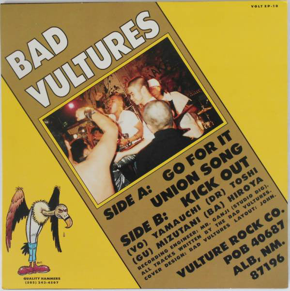 Bad Vultures : Bullshit All Propaganda (7", EP, RP, Yel)