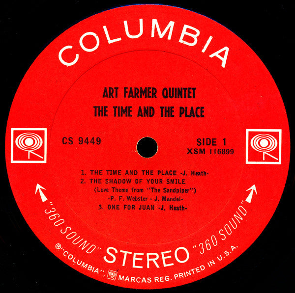 Art Farmer Quintet : The Time And The Place (LP, Album)